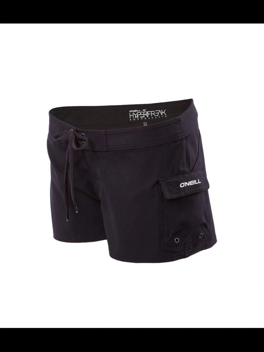 O'Neill Women's Black Cargo Boardshorts with Flap Pocket - Picture 1 of 3